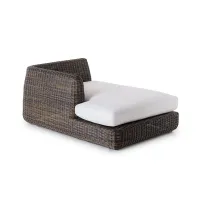 Picture Right seating module in tropical brown color without a cushion for the garden and terrace