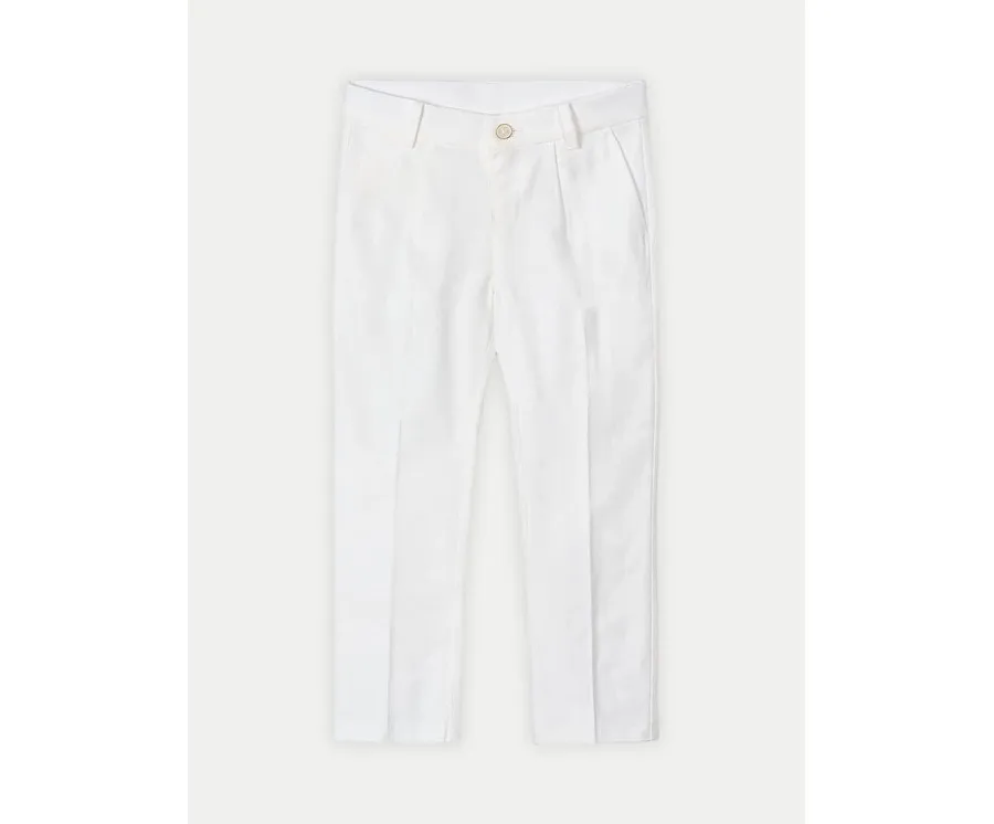 obrazek 1 Mayoral Spodnie materiałowe 3563 Biały Slim Fit