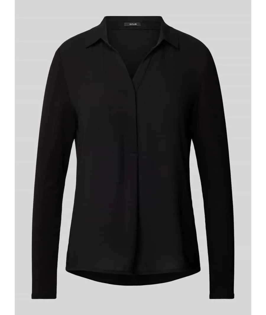 obrazek 1 Bluzka o kroju slim fit z wykładanym kołnierzem model ‘Frera’