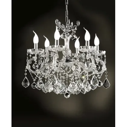 Zdjęcie Piękny kryształowy żyrandol na 6 żarówek