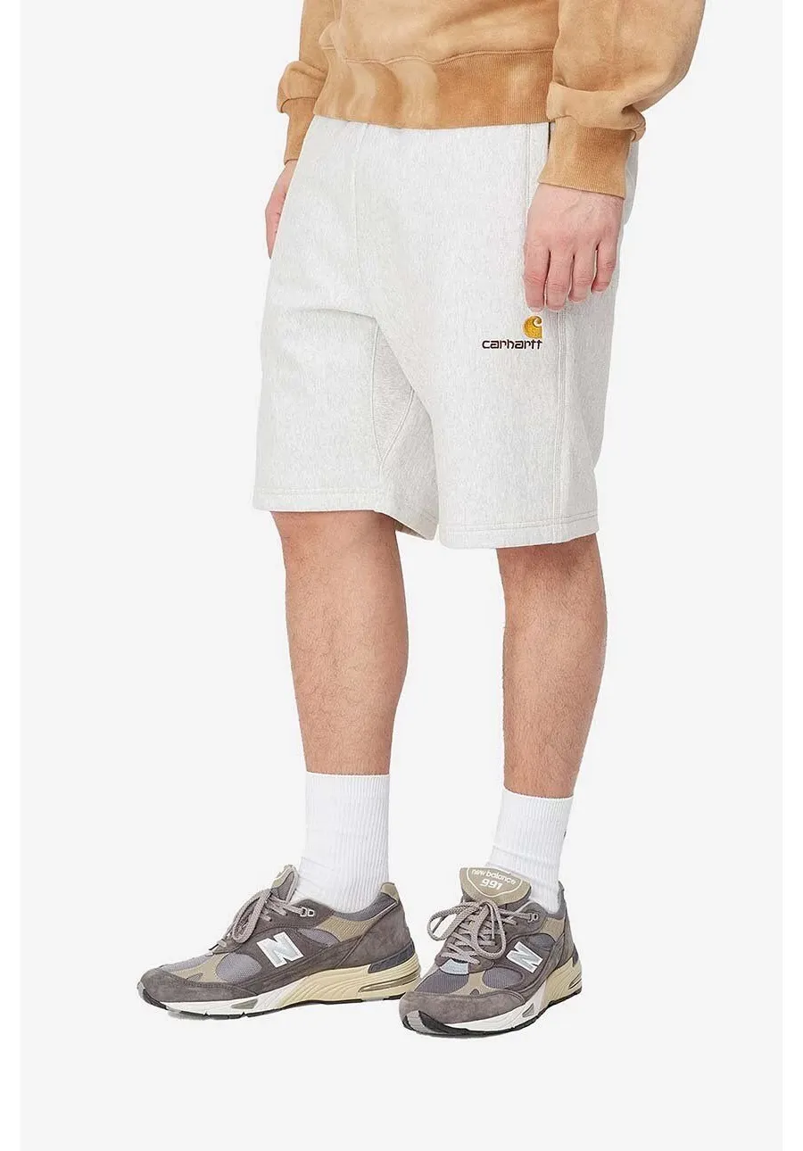 obrazek 1 Carhartt WIP szorty American Script Sweat Short męskie kolor szary I031685-NATURAL