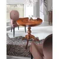 Zdjęcie Stolik kawowy Sorrentino z intarsją w kształcie gwiazdy wykonany z drewna orzecha