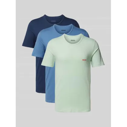 Zdjęcie T-shirt o kroju regular fit z okrągłym dekoltem w zestawie 3 szt.