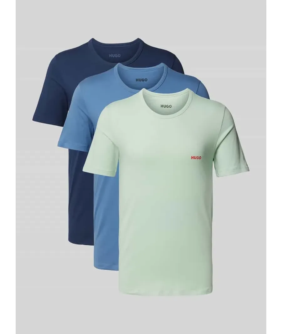 obrazek 1 T-shirt o kroju regular fit z okrągłym dekoltem w zestawie 3 szt.