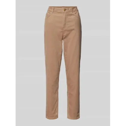 Zdjęcie Spodnie sztruksowe o kroju stretch slim fit z 5 kieszeniami