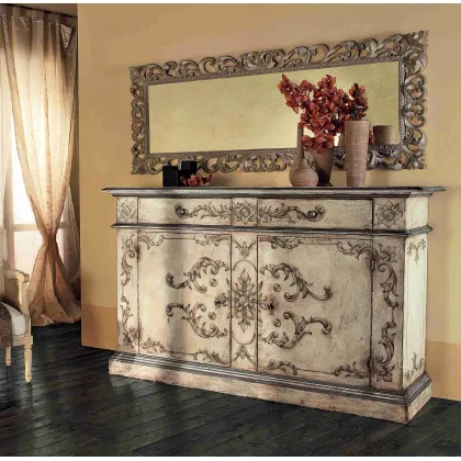 Zdjęcie Komoda ręcznie zdobiona wykonana z drewna - Interiors Italia