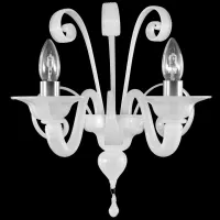 Zdjęcie Niebanalna włoska szklana lampa ścienna - szkło murano
