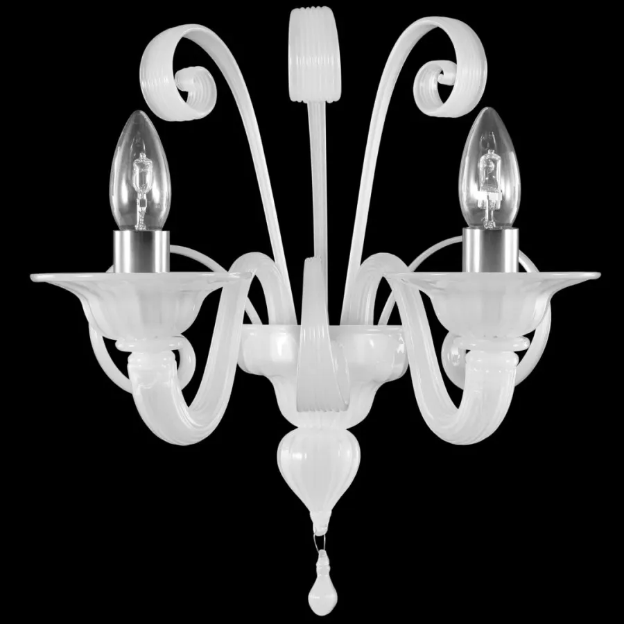 obrazek 1 Niebanalna włoska szklana lampa ścienna - szkło murano