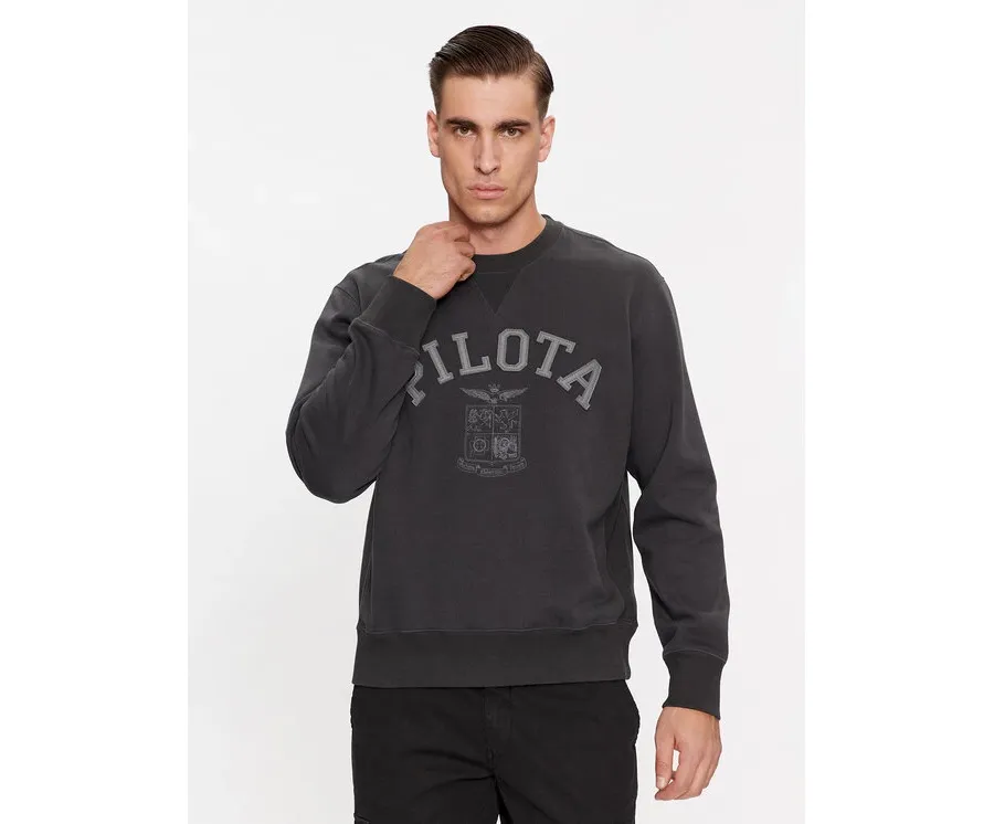 obrazek 1 Aeronautica Militare Bluza 232FE1817F518 Szary Comfort Fit