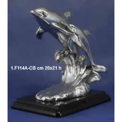 Zdjęcie Dekoracyjna rzeźba delfinów jako ozdoba biurowa - ArtBe