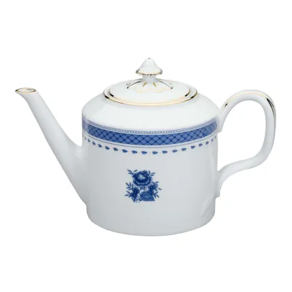 Picture Cozinha Velha tea pot with a blue plant motif - Vista Alegre
