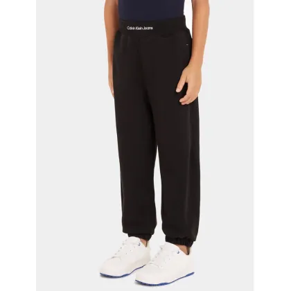 Zdjęcie Calvin Klein Jeans Spodnie dresowe Intrasia Logo IB0IB02081 Czarny Regular Fit