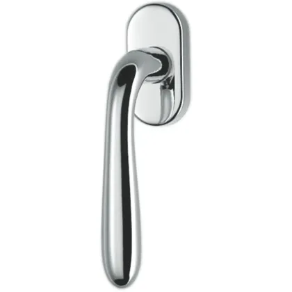 Zdjęcie Ekskluzywna klamka okienna Robot z krótkim szyldem