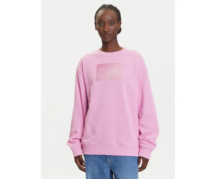 obrazek 1 Tommy Jeans Bluza Gradient Flag DW0DW21396 Różowy Relaxed Fit