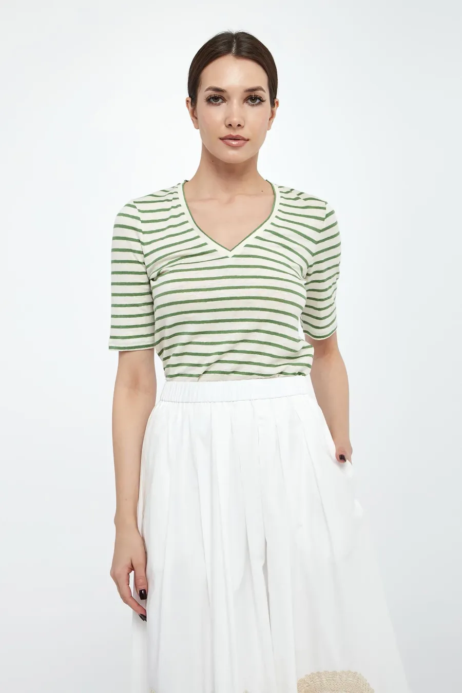 obrazek 1 T-shirt damski lniany Opzione WEEKEND MAX MARA Weekend Max Mara