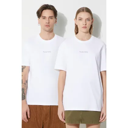 Zdjęcie Filling Pieces t-shirt bawełniany Slim kolor biały z nadrukiem 74434001901