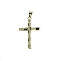 Zdjęcie Złoty nietypowy krzyż męski 30x20mm
