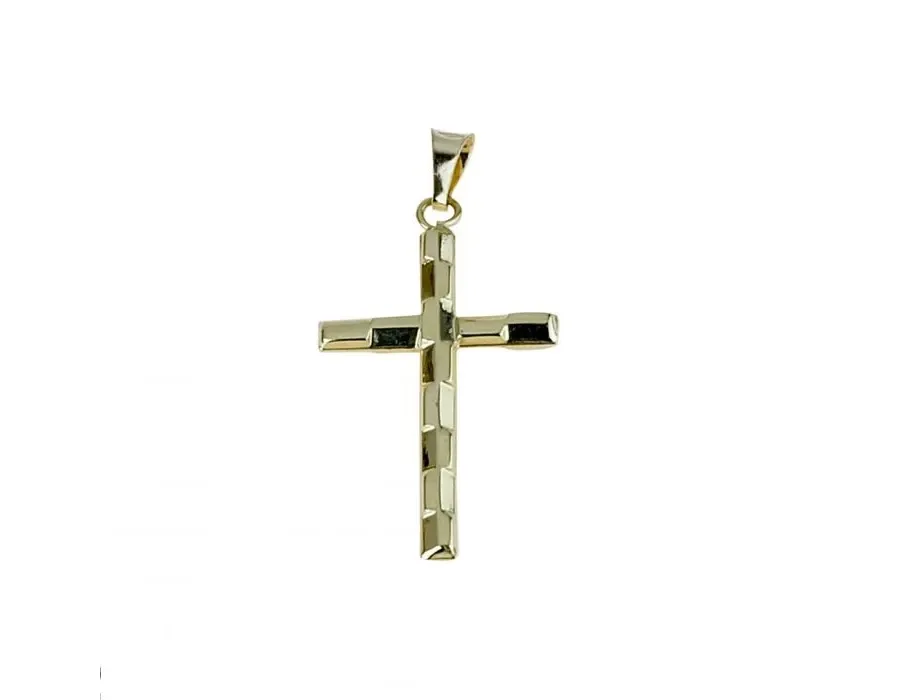 obrazek 1 Złoty nietypowy krzyż męski 30x20mm