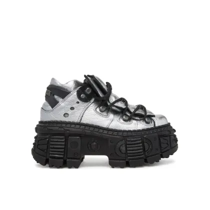 Zdjęcie NEW ROCK Botki M-106WALL-C16 Srebrny