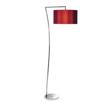 Zdjęcie Awangardowa lampa z czerwonym abażurem