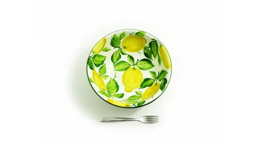 obrazek 1 Średnia okrągła ręcznie malowana miska sałatkowa - Le Ceramiche