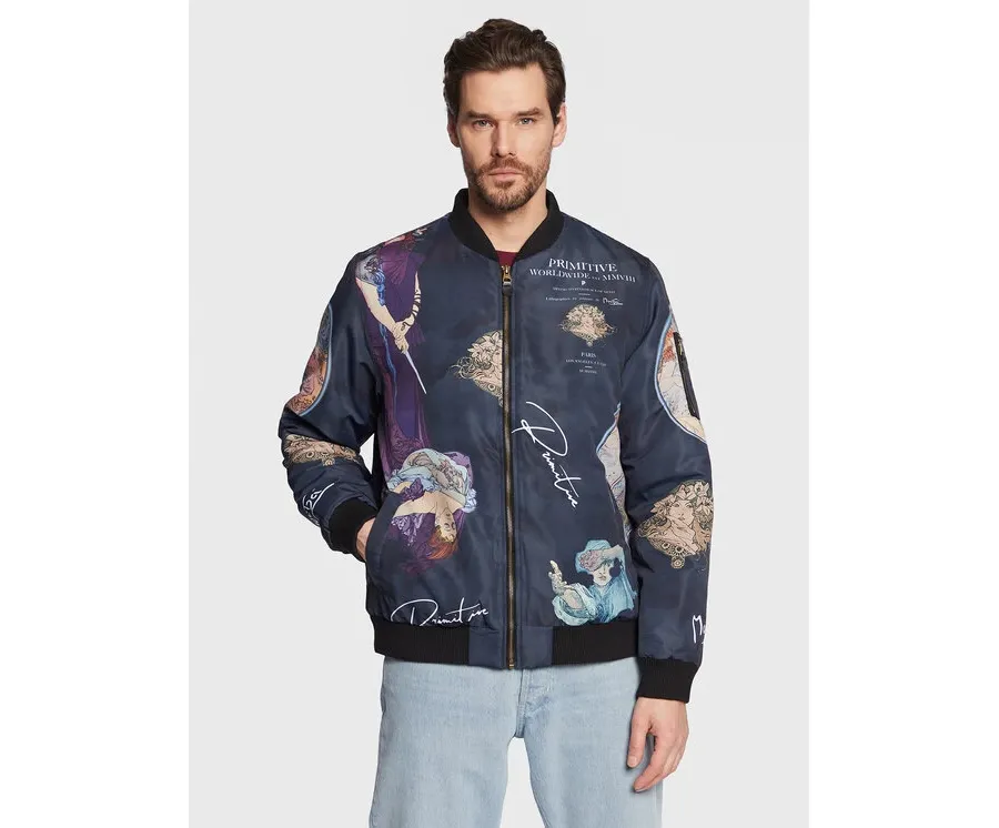 obrazek 1 Primitive Kurtka bomber Mucha P12675 Granatowy Regular Fit