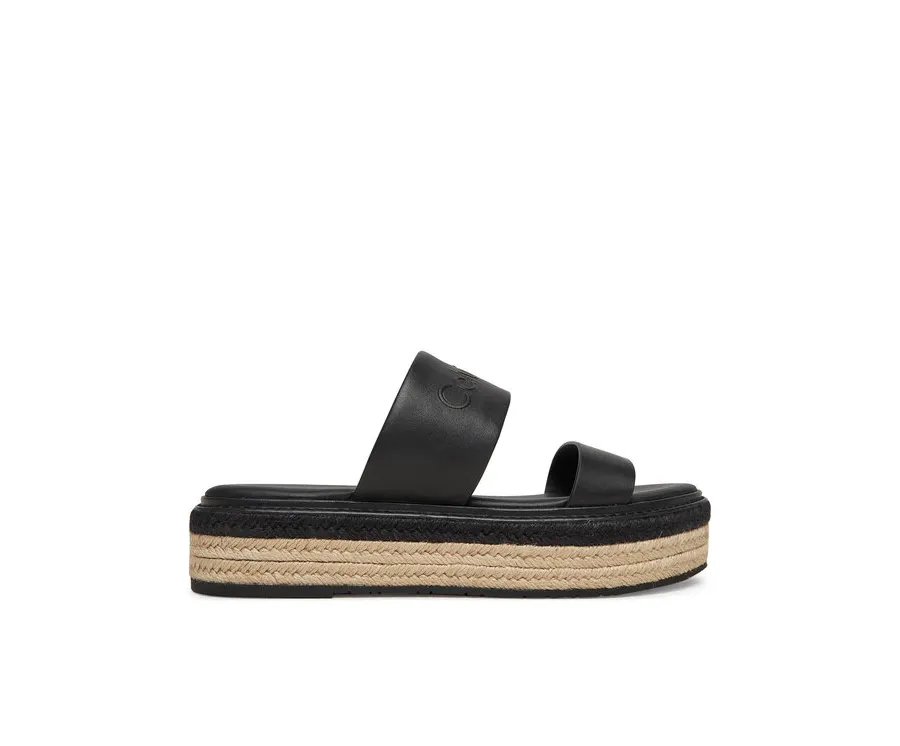 obrazek 1 Calvin Klein Espadryle Flatform Wedge Slide - He HW0HW02374 Czarny