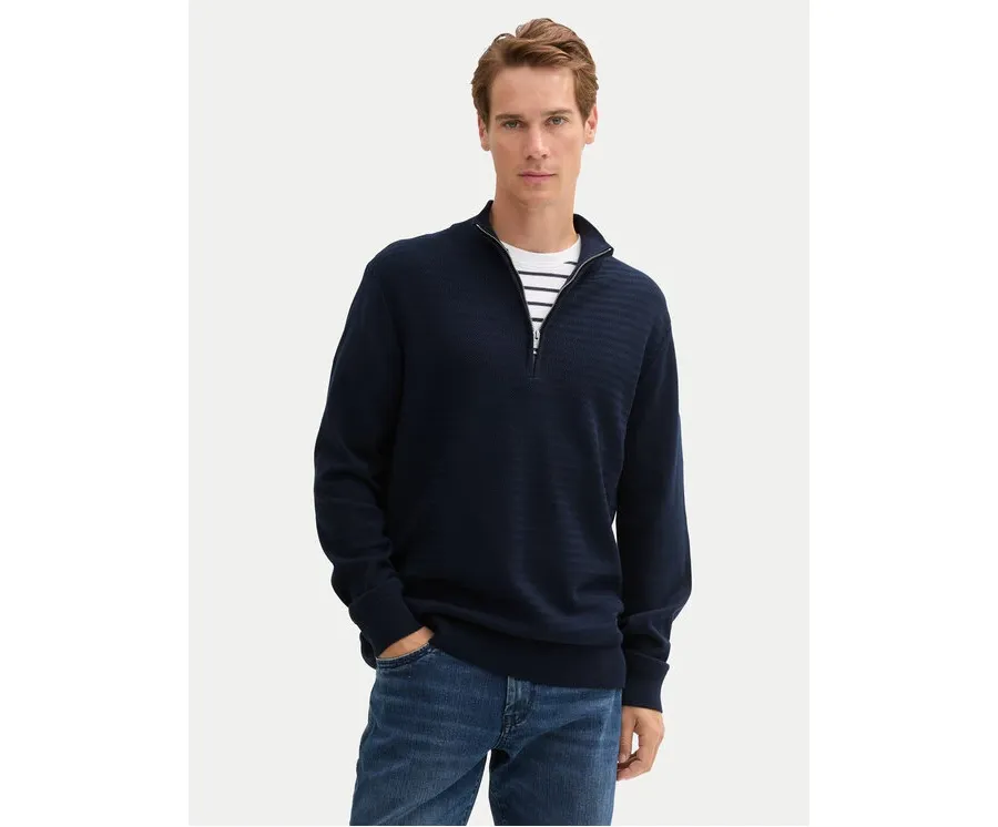 obrazek 1 Tom Tailor Sweter 1044475 Granatowy Regular Fit