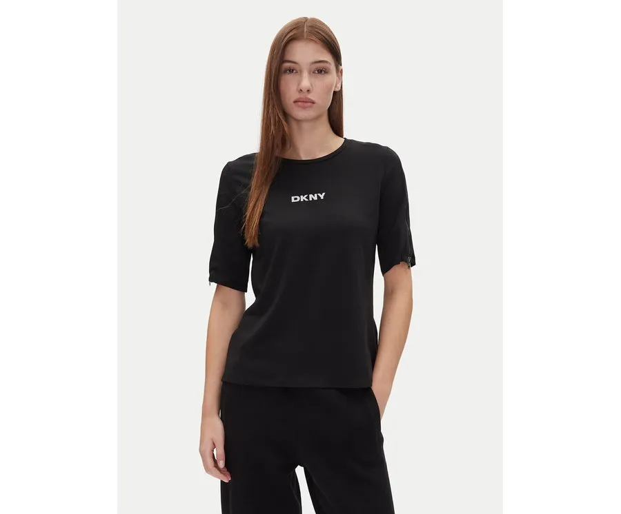 obrazek 1 DKNY T-Shirt P4JHBRJQ Czarny Regular Fit