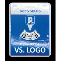 Zdjęcie Karta parkingowa z przezroczystym materiałem na zewnątrz + logo firmowe