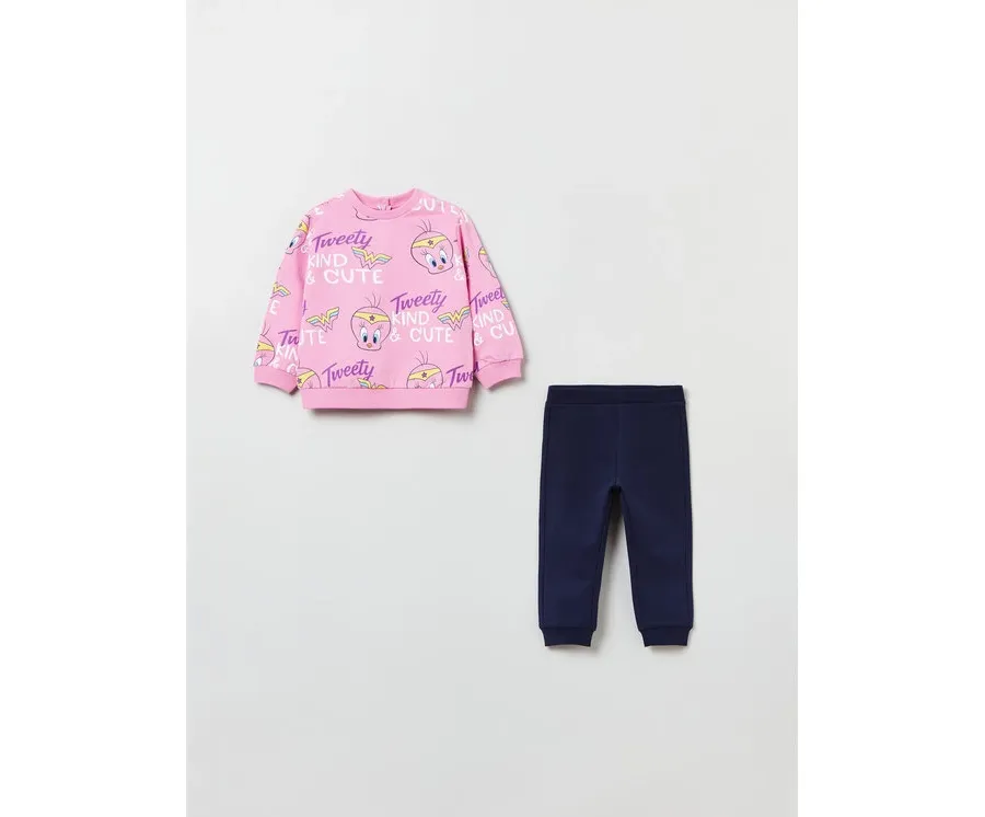 obrazek 1 OVS Komplet bluza i legginsy LOONEY TUNES 1848466 Różowy Regular Fit