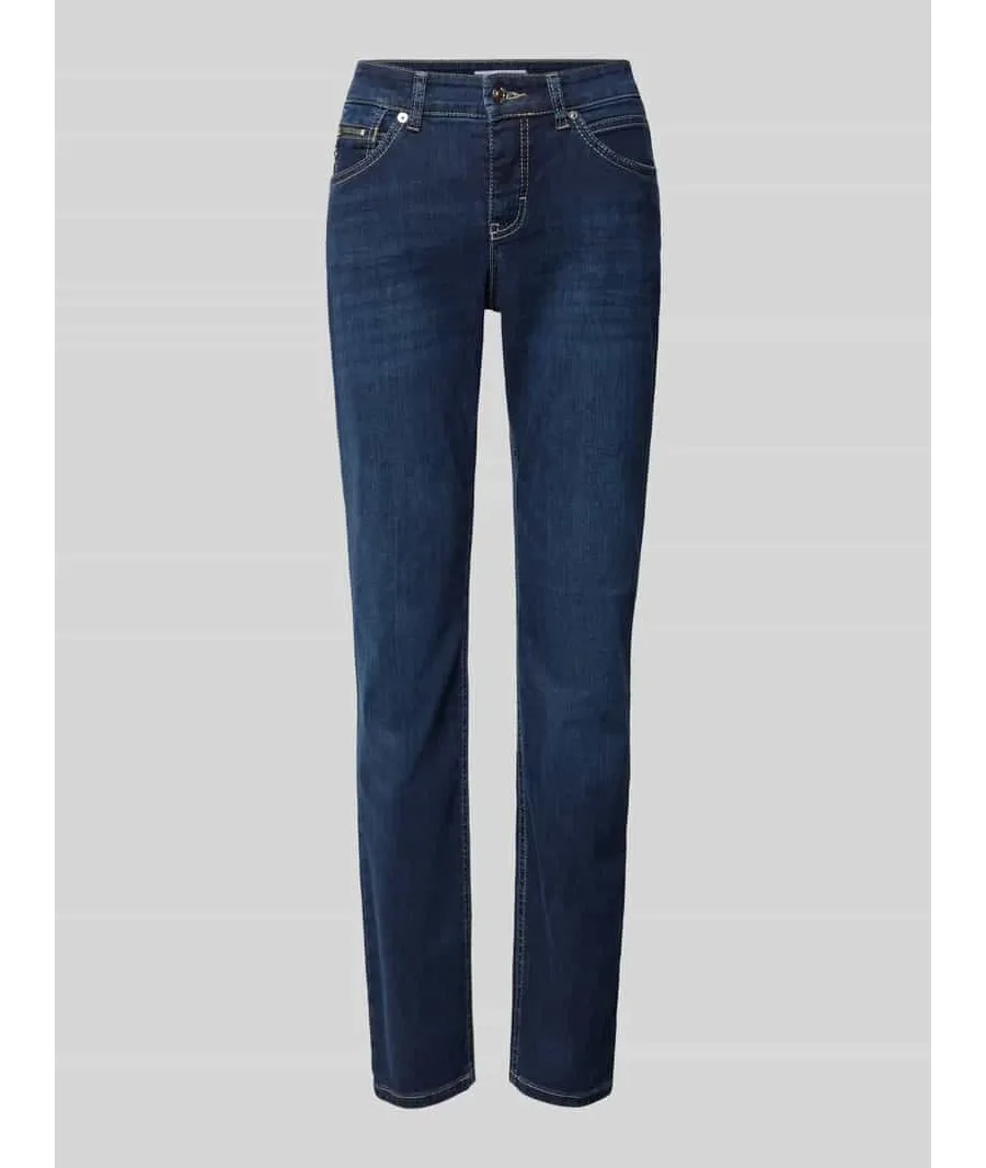 obrazek 1 Jeansy o kroju slim fit z kieszenią zapinaną na zamek błyskawiczny