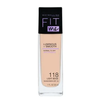 Zdjęcie Maybelline Fit Me Luminous & Smooth podkład do twarzy, 118 Light Beige Light Beige 30 ml