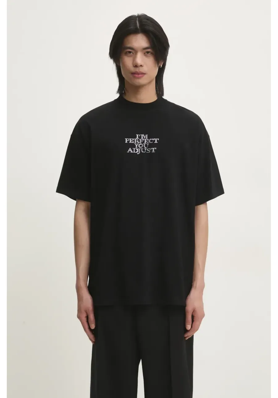 obrazek 1 VETEMENTS t-shirt bawełniany I'M Perfect You Adjust Regular kolor czarny z aplikacją UA66TR680B