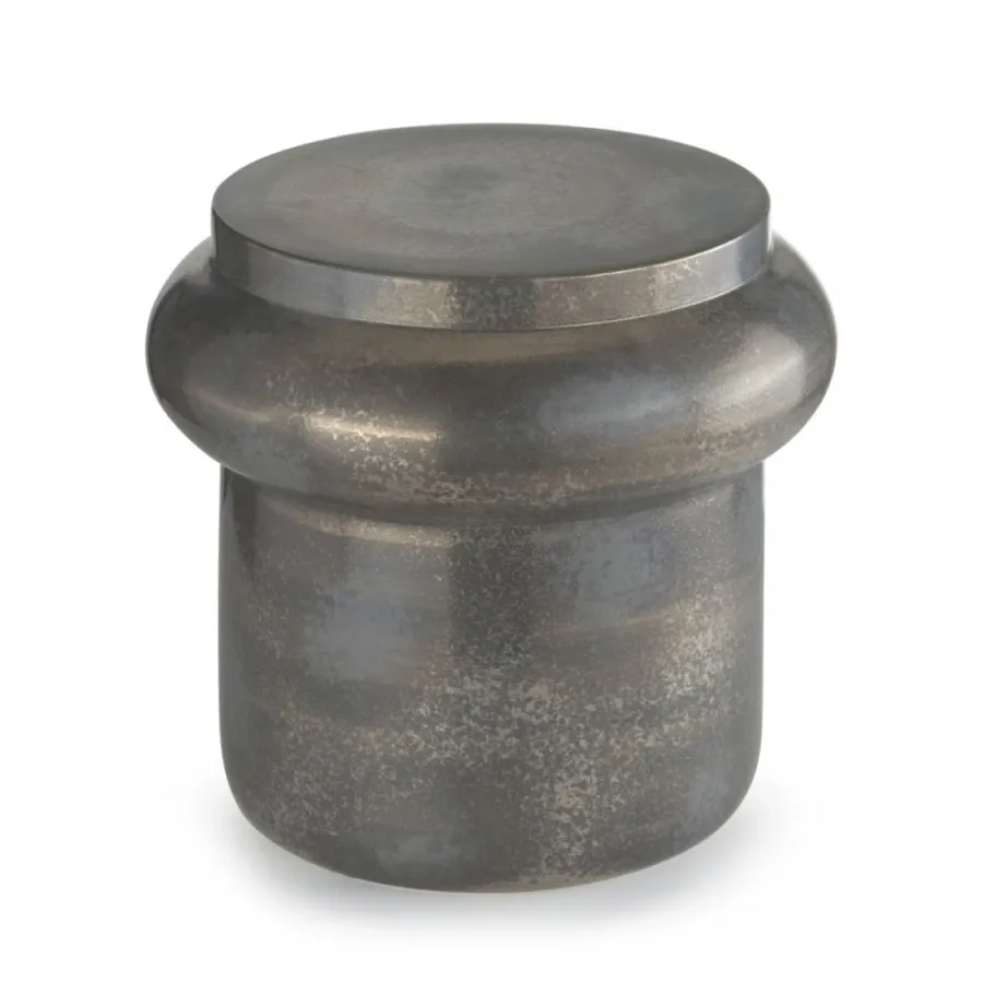 obrazek 1 Stylowy stołek z glazurowanej ceramiki H.40xL.41xP.41 cm