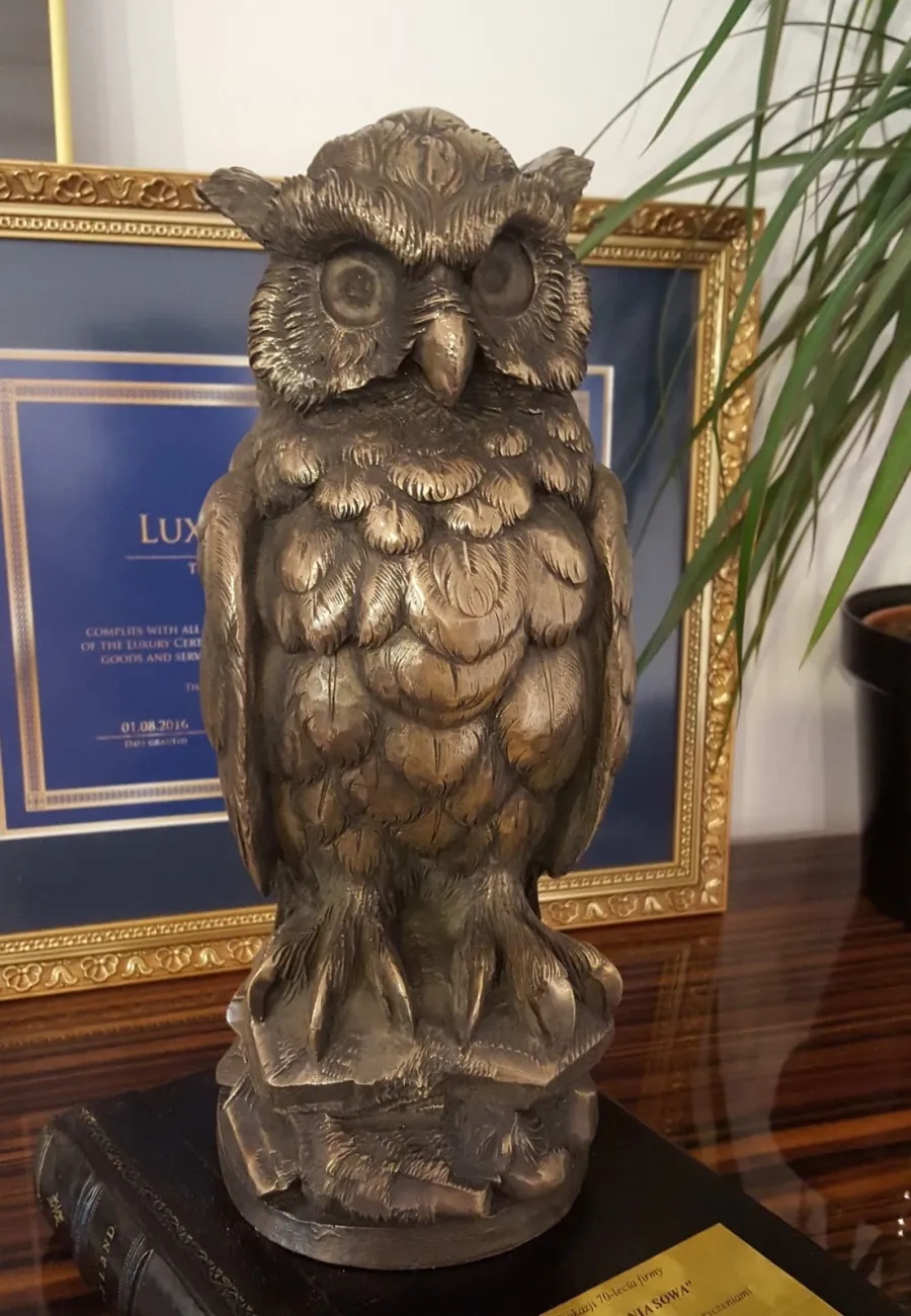 obrazek 2 Gustowna figurka na biurko - Mądra Sowa!