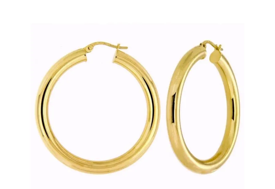 obrazek 1 Genialne złote kolczyki 30 mm