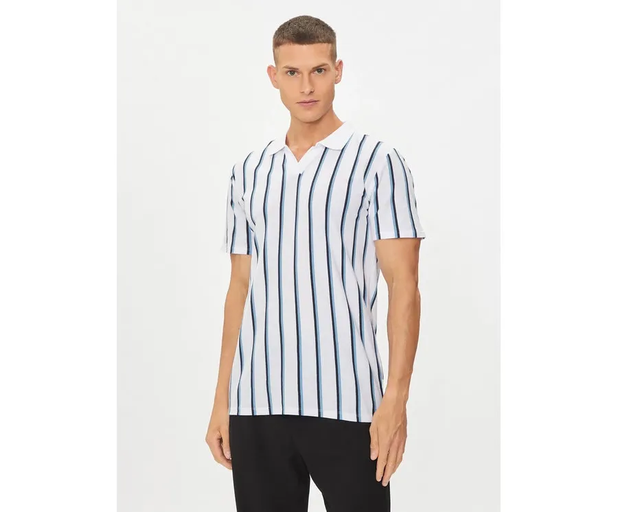 obrazek 1 Lindbergh Polo 30-404259 Biały Slim Fit