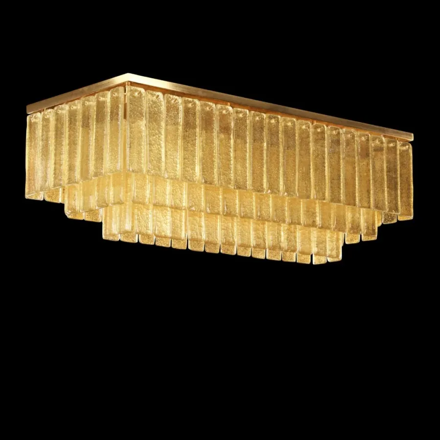 obrazek 5 Elegancka włoska szklana lampa sufitowa - szkło murano wykonane ręcznie