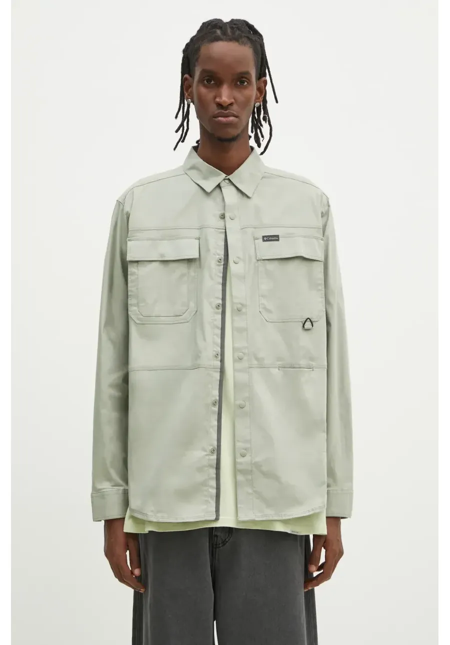 obrazek 1 Columbia koszula Landroamer Twill męska kolor zielony regular z kołnierzykiem klasycznym 2120581