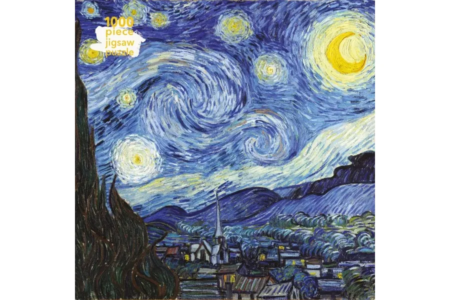 obrazek 1 Puzzle dla dorosłych Van Gogh: Gwiaździsta noc - Flame Tree Publishing