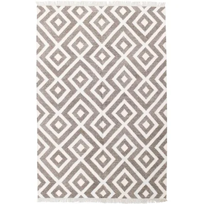 Picture Designer rug in rhombus beige and white - CARPE DIEM NATURAL WHITE 7063