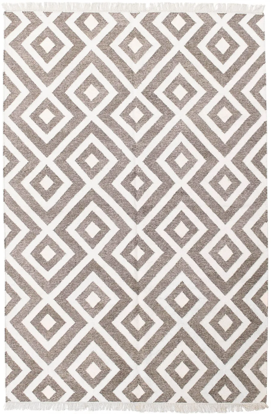 picture 1 Designer rug in rhombus beige and white - CARPE DIEM NATURAL WHITE 7063