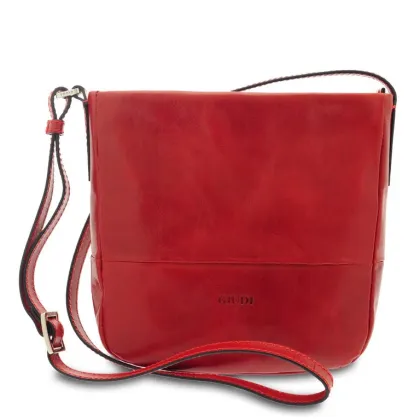 Zdjęcie Czerwona elegancka torebka ze skóry - Giudi