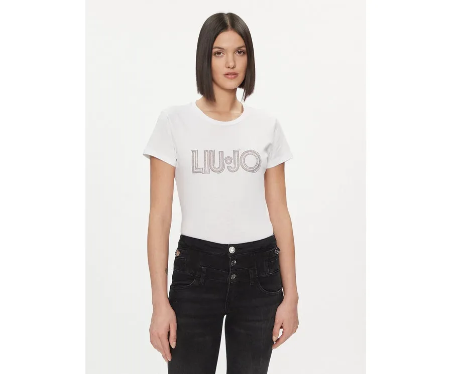 obrazek 1 Liu Jo T-Shirt WA4051 JS923 Biały Regular Fit