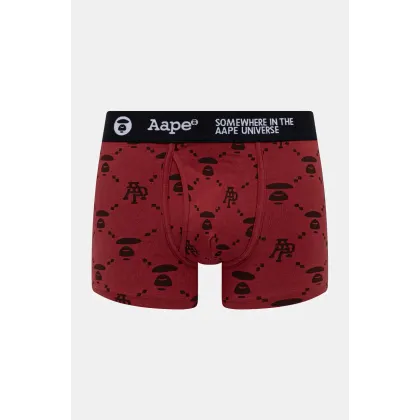 Zdjęcie AAPE bokserki Main kolor bordowy AAPUWM5297XXN