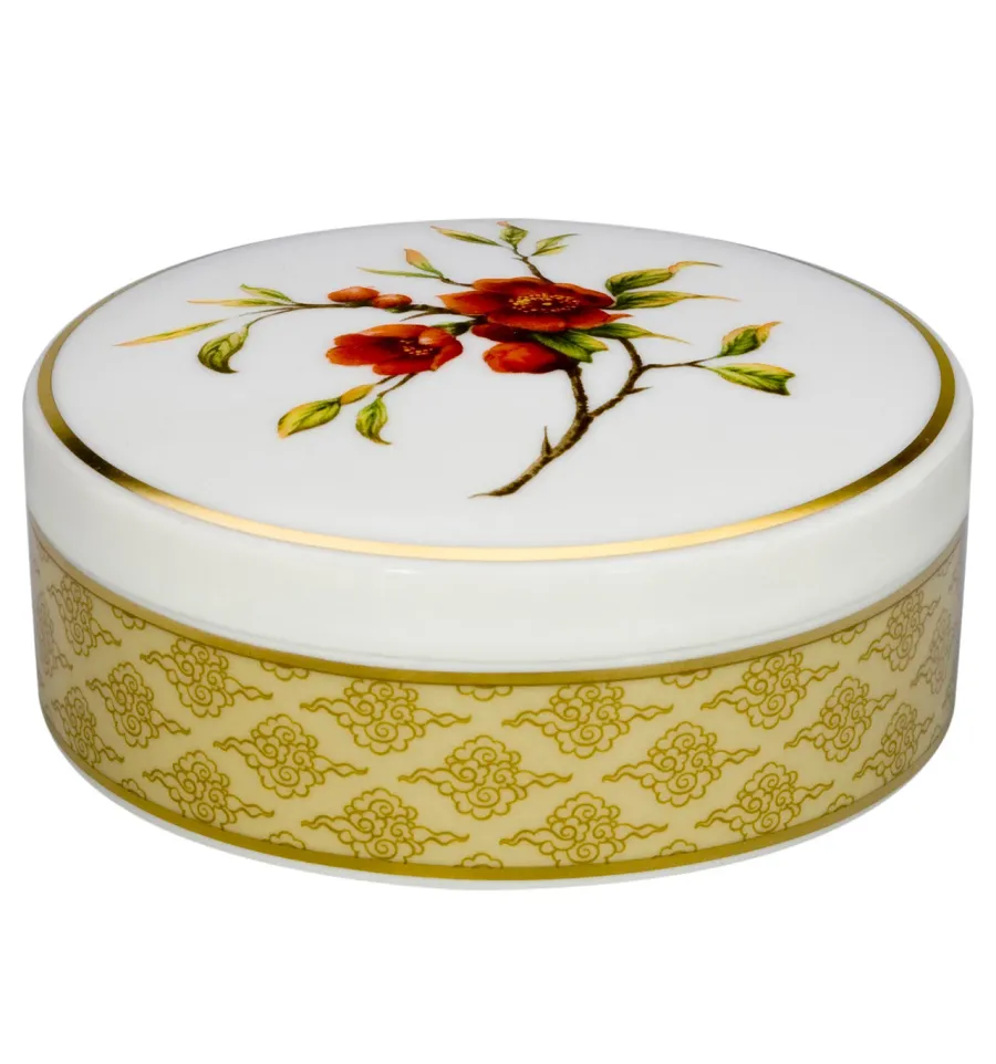 obrazek 2 Duży okrągły porcelanowy pojemnik z motywem kwitnących kwiatów - Vista Alegre