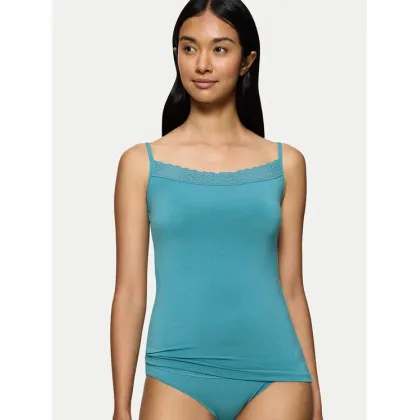 Zdjęcie Triumph Top Feel Of Modal 10221654 Turkusowy Slim Fit