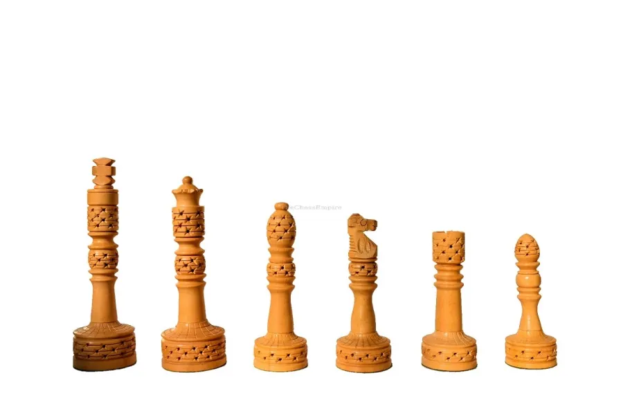 obrazek 8 Stylowe drewniane figury w kształcie wieży do gry w szachy - The Chess Empire