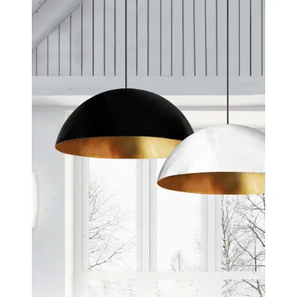 Zdjęcie Lampa wisząca Brera o kształcie kopuły w czterech rozmiarach